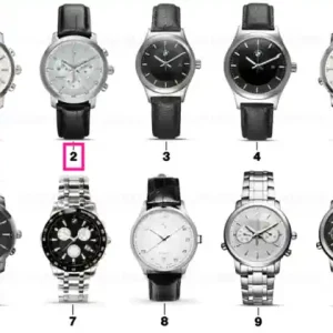 BMW wristwatch, men Chrono SILVER-BLACK Cel mai vândut