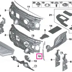 Etansare cadru lateral dreapta - BMW - Mini Cel mai bun preț
