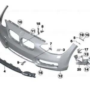 Calitate înaltă Capac trim bara fata grunduit BASIS - BMW