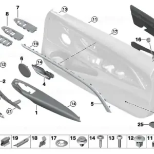 Sound insulation, door, lower right - BMW Super ofertă