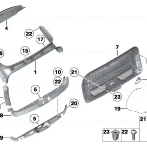 Right panel tail lid SCHWARZ - BMW Cumpărături sigure