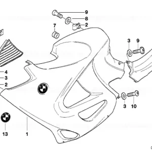 Air outlet grille, right - BMW Motorrad Expediere rapidă