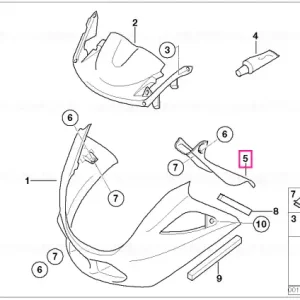 Preț mic Capac intern dreapta grund - BMW Motorrad