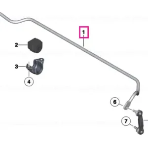 Stabilizer, rear D=15MM - BMW Lichidare de stoc