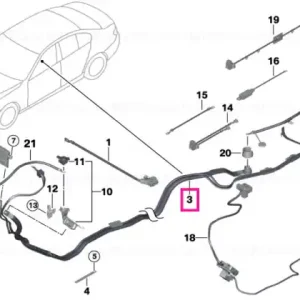 Battery lead positive, underfloor 80 MM² - BMW Ofertă specială