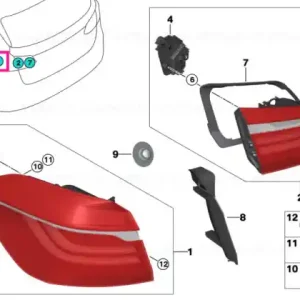 Cel mai vândut Rear light in the side panel, left - BMW