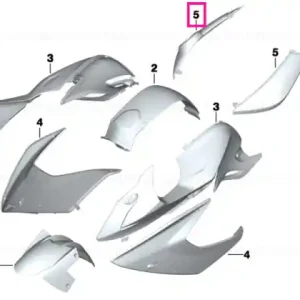 Ofertă limitată Rear lateral part, right DARK-GRAPHIT - BMW Motorrad