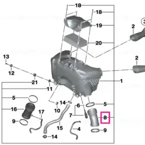Ultima șansă Furtun aspirație dreapta - BMW Motorrad