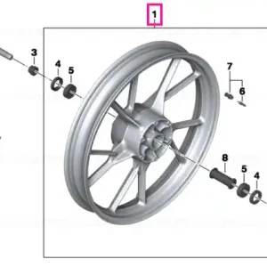 Transport gratuit Black front wheel 2,5X19 - BMW Motorrad