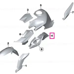 Front right body part SAPPHIRE-BLACK - BMW Motorrad Bestseller