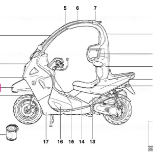 Fairing, crash element ALPINWEIß 3 - BMW Motorrad Reducere
