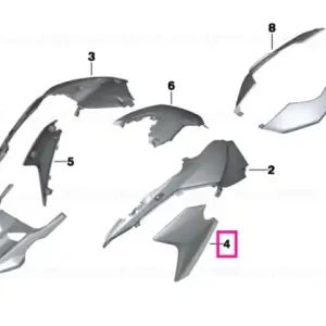 Livrare rapidă Capac lateral stâng ALPINE-WHITE 3 - BMW Motorrad