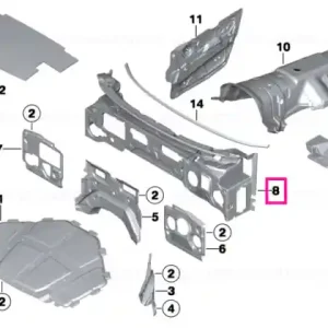 Soundinsulation,bulkh.upper section,left - BMW Cel mai bun preț
