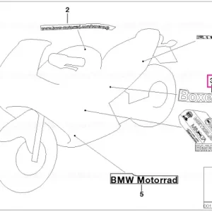 Model lettering BoxerCup, right REPLIKA MJ2004 - BMW Motorrad Nu rata