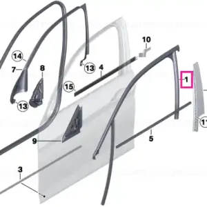 Window guide, right front door - BMW Mai ieftin