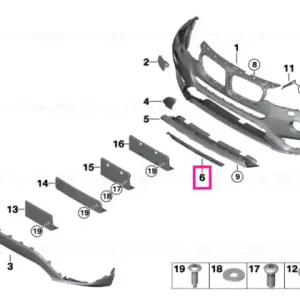Air guide, middle front - BMW Reducere extra