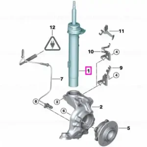 Amortizor suspensie, punte fata, dreapta - BMW Seria 3 E93 M3 (S65) - fara 0223 (Electronic Damper Control) Preț mic