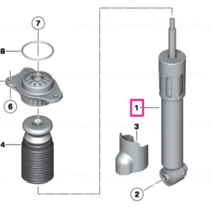 Shock absorber, rear - BMW Reducere de preț