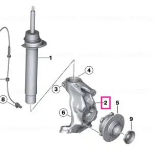 Swivel bearing, camber correction, left -30MIN - BMW Ieftin
