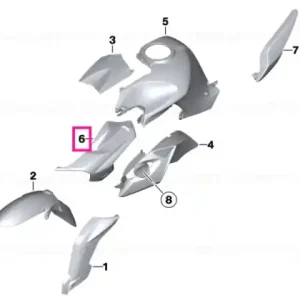 Comandă acum Capac snorkel admisie dreapta RACING-RED - BMW Motorrad