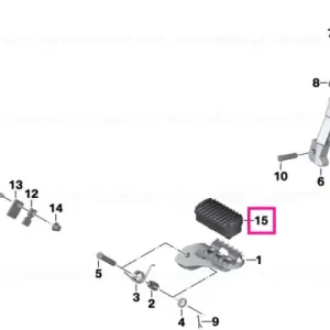 Comandă acum Footrest rubber - BMW Motorrad