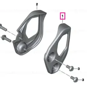 Heel guard, left BLACK - BMW Motorrad Cel mai bun preț