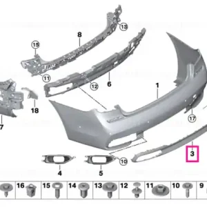 Reducere specială Panou ornament bara spate M - BMW