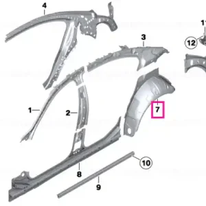 Retur gratuit Wheel arch outer rear right - BMW