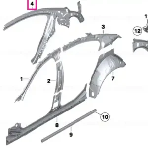 Bestseller C-pillar reinforcement, left - BMW