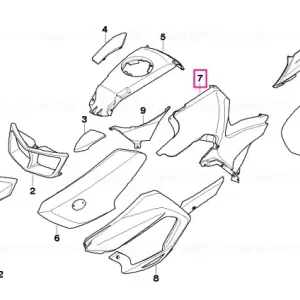 Ofertă exclusivă Panou ornament lateral spate d. POLAR-MET. - BMW Motorrad