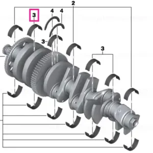 Main bearing shell with groove/purple - BMW Motorrad Reduceri