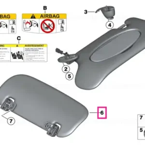 Sun visor, lateral CARBON BLACK - BMW - Mini Preferatul clienților