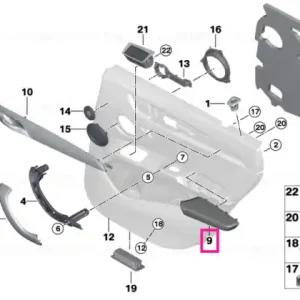 Armrest, left SCHWARZ - BMW Bestseller