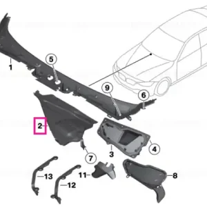 Acoperire tablier stanga LHD - BMW Comandă acum