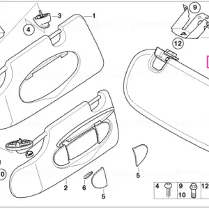 Transport gratuit Sun visor, lateral GRAU - BMW - Mini